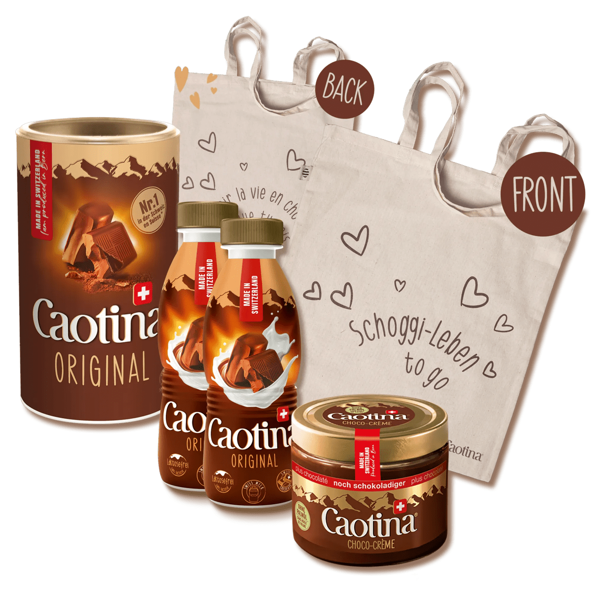 Caotina Schoggi Leben to Go Set 