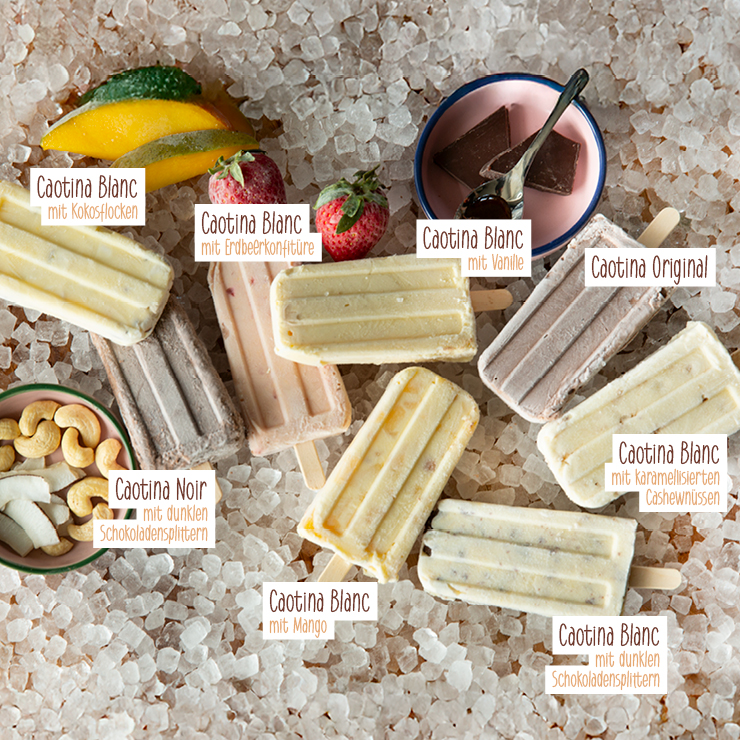 Stängelglace mit Caotina