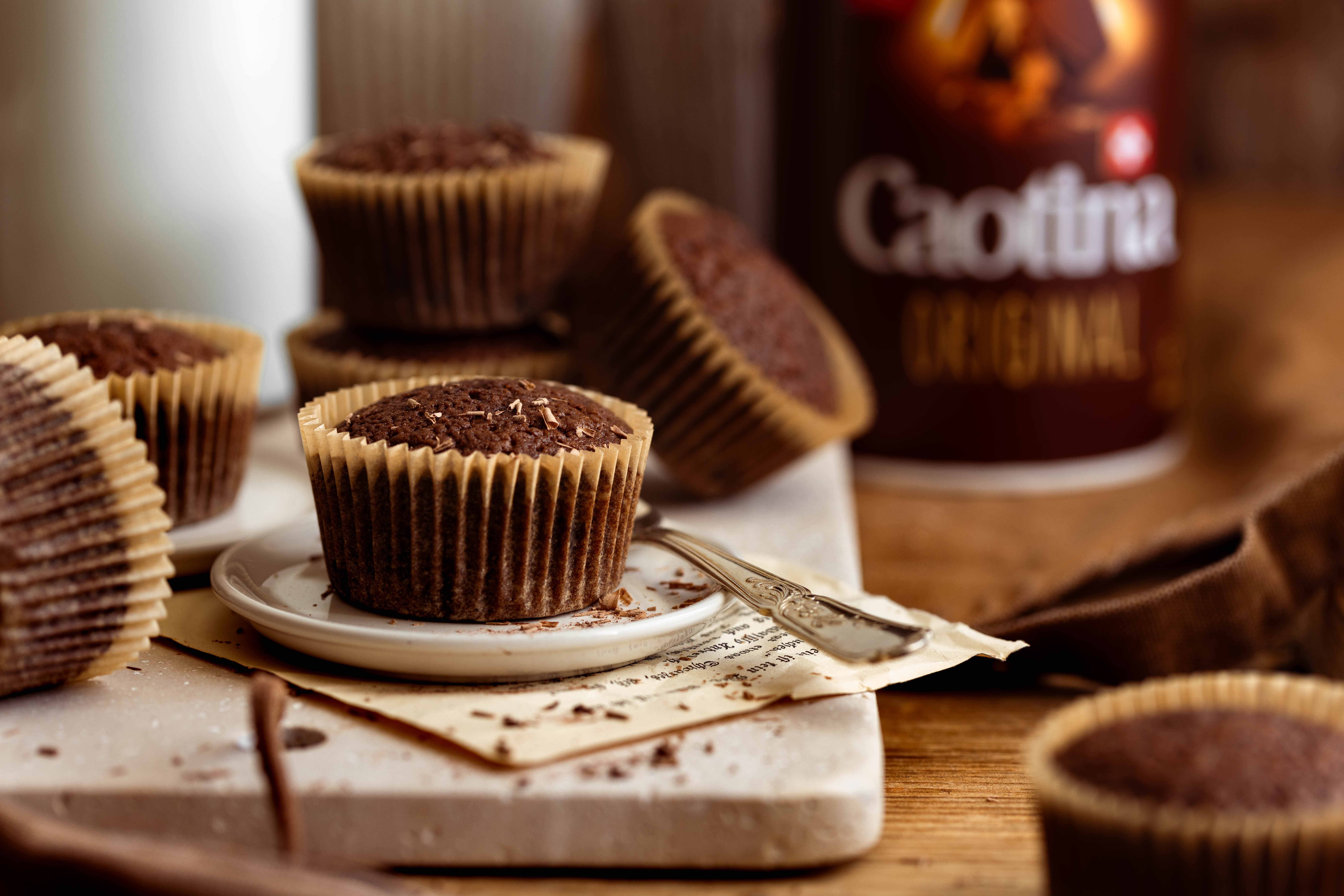 Schoggimuffins mit Caotina Schokolade