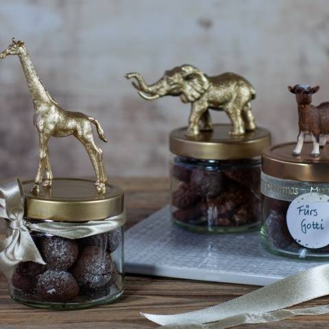 Caotina Glas für Schoggi-Murmeln